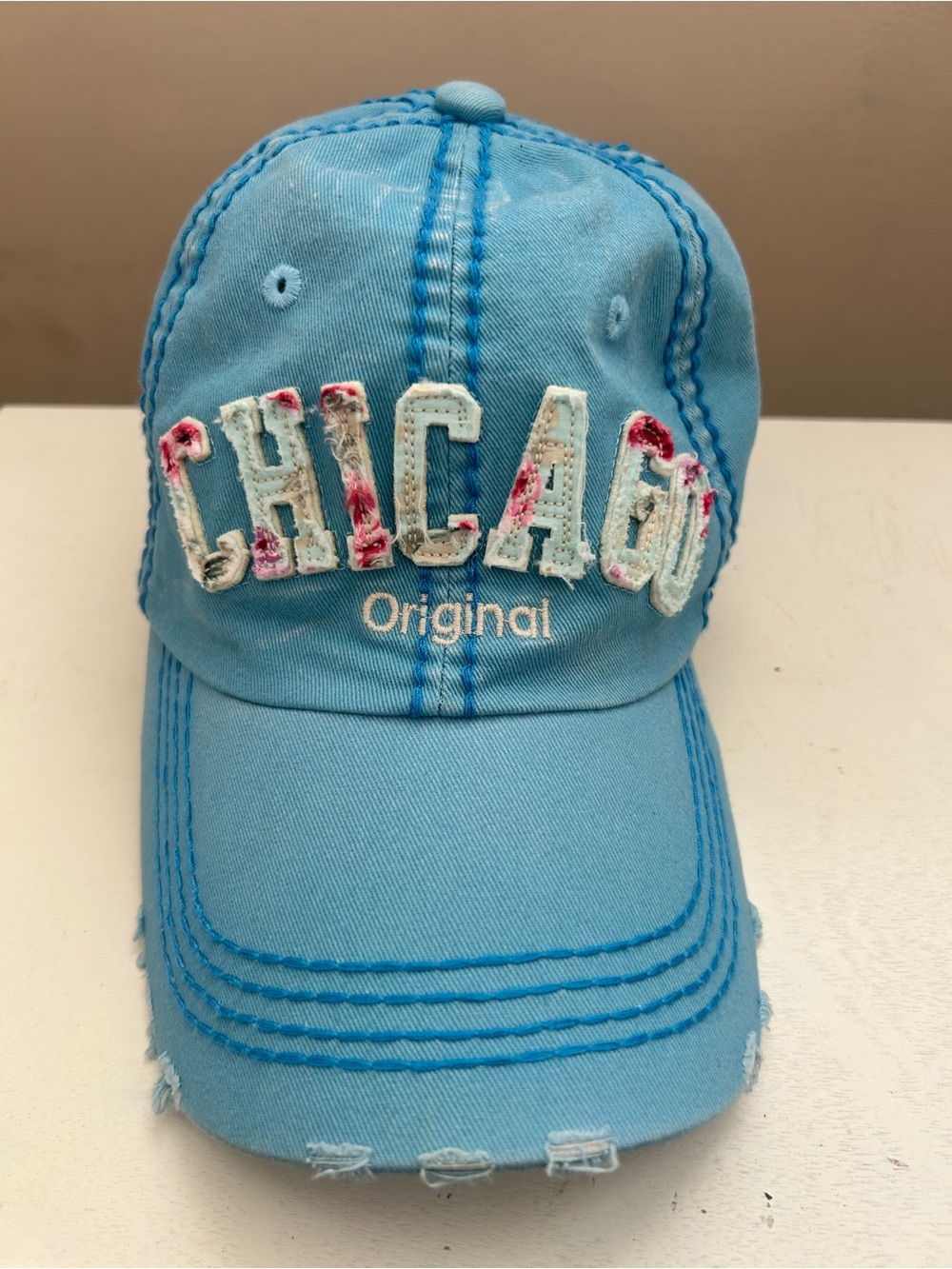 Chicago Original Embroidered Light Blue Adjustable Robin Ruth Baseball Cap